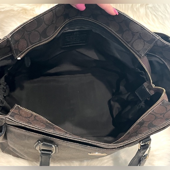 Coach Signature Coated Canvas Baby Bag-Brown/Black-MSRP $450 - Picture 10 of 16